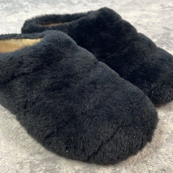 New Proenza Schouler Rondo Genuine Shearling Slip On Shoe Slide Black Fuzzy Sz 6 - Picture 14 of 14